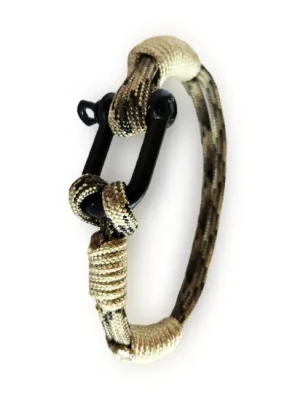 Cenově Výhodný WARAGOD Paracord náramek s kovovou sponou Faila, camo coyote