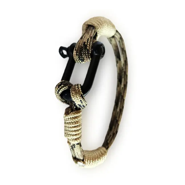 Cenově Výhodný WARAGOD Paracord náramek s kovovou sponou Faila, camo coyote