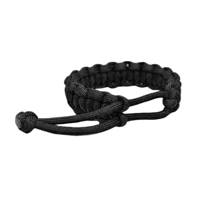WARAGOD Paracord náramek s nastavitelným zapínáním Ilmë, černý Oblíbený