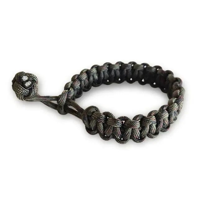 Ověřený WARAGOD Paracord náramek s nastavitelným zapínáním Ilmë, camo zelená