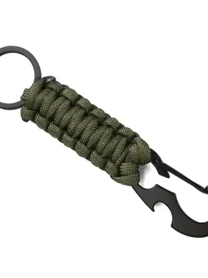 WARAGOD Paracord survival mutifunkční klíčenka 4 v 1 Sanya, zelená Nejlepší Cena