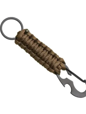 WARAGOD Paracord survival mutifunkční klíčenka 4 v 1 Sanya, coyot Sleva