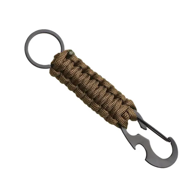 WARAGOD Paracord survival mutifunkční klíčenka 4 v 1 Sanya, coyot Sleva