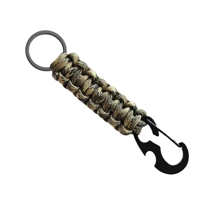WARAGOD Paracord survival mutifunkční klíčenka 4 v 1 Sanya, camo coyot Víkendová Akce