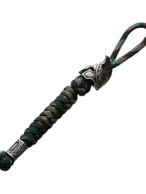 Autentický WARAGOD Paracord Spartan přívěšek na klíče Nénar, camo