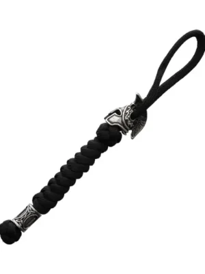 Autentický WARAGOD Paracord Spartan přívěsek na klíče Nénar, černý