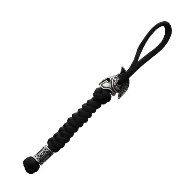 Autentický WARAGOD Paracord Spartan přívěsek na klíče Nénar, černý
