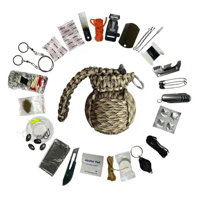 WARAGOD Paracord sada pro přežití Menel, camo coyote Expresní Doručení