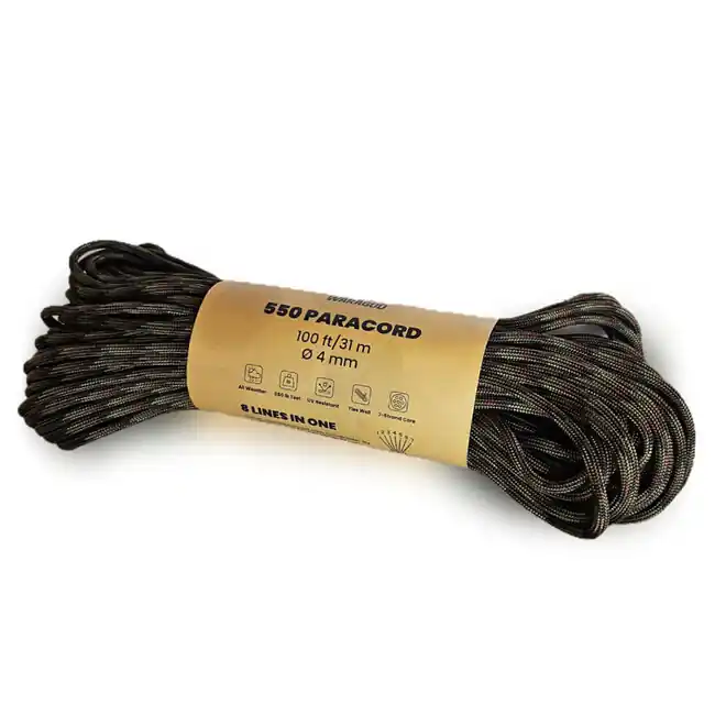 WARAGOD Paracord 550 lano 31 m s průměrem 4 mm, camo zelená Objednat Nyní