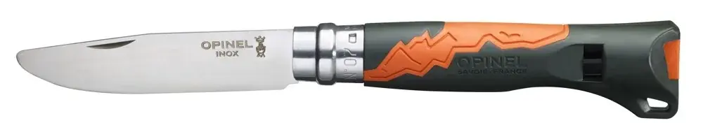 Vysoce Kvalitní Opinel Zavírací nůž VRI N ° 07 Outdoor Junior, černá/oranžová