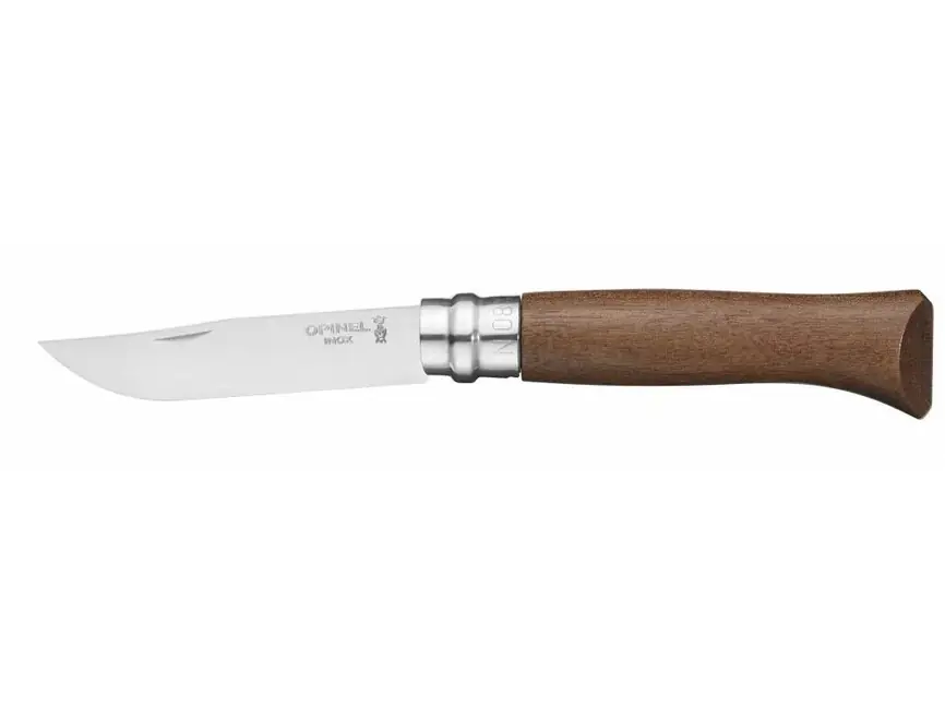 Autentický Opinel Zavírací nůž VRI N°08 Inox, ořechové dřevo