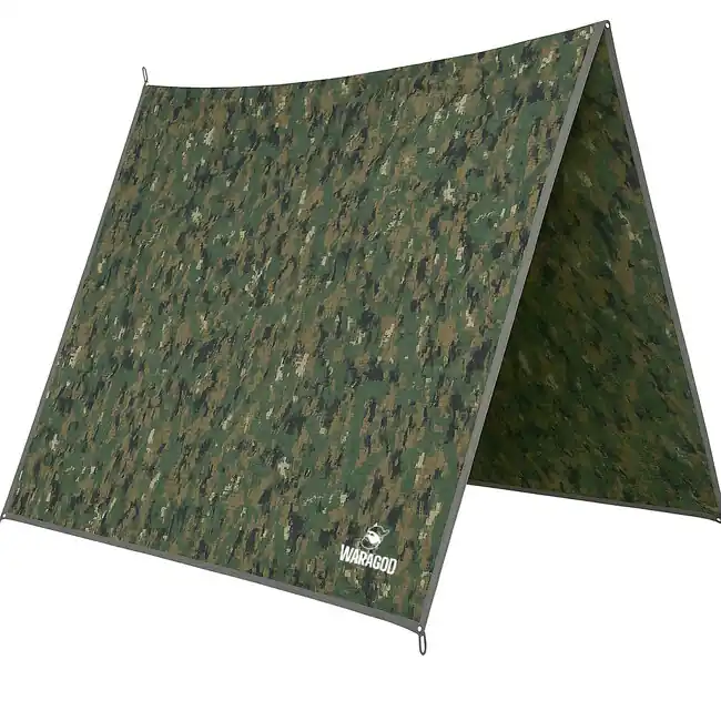 Nejprodávanější Liber Montis Víceúčelová outdoorová plachta Velum s očky, Digital Woodland