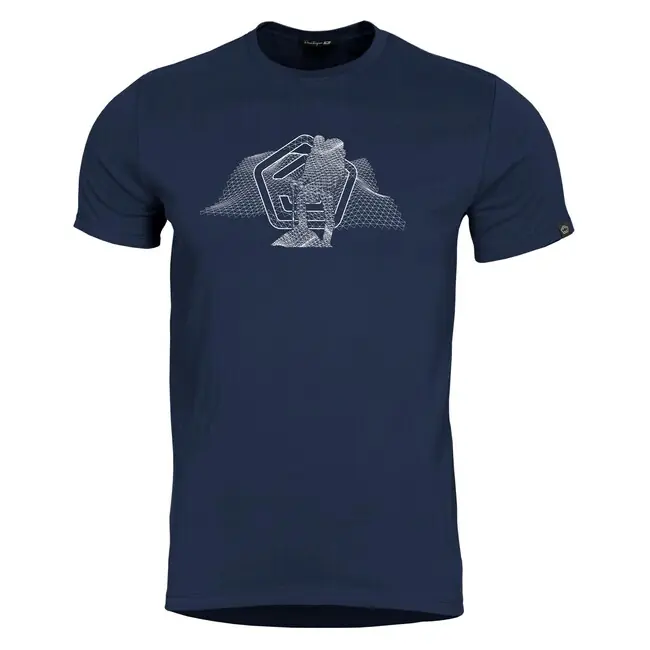 Levný Pentagon Pánské tričko s krátkým rukávem Wireframe, midnight blue