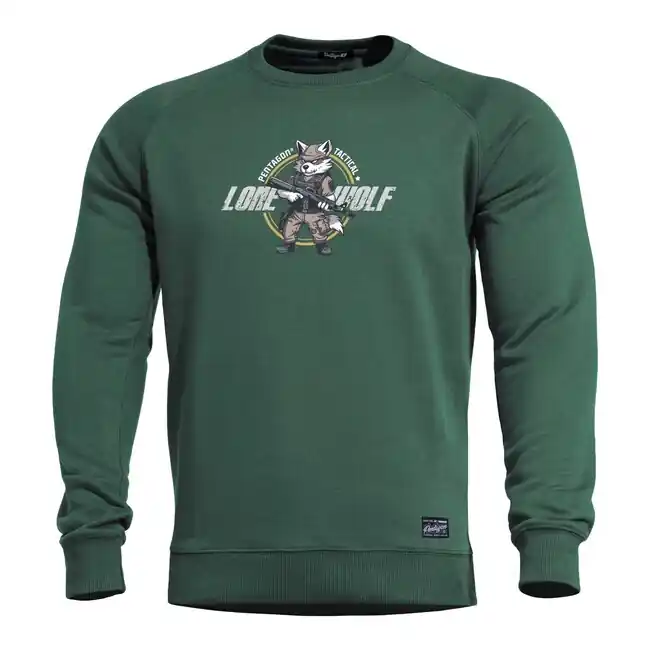 Pentagon Pánská mikina bez kapuce Lone Wolf, springbok green Novinka
