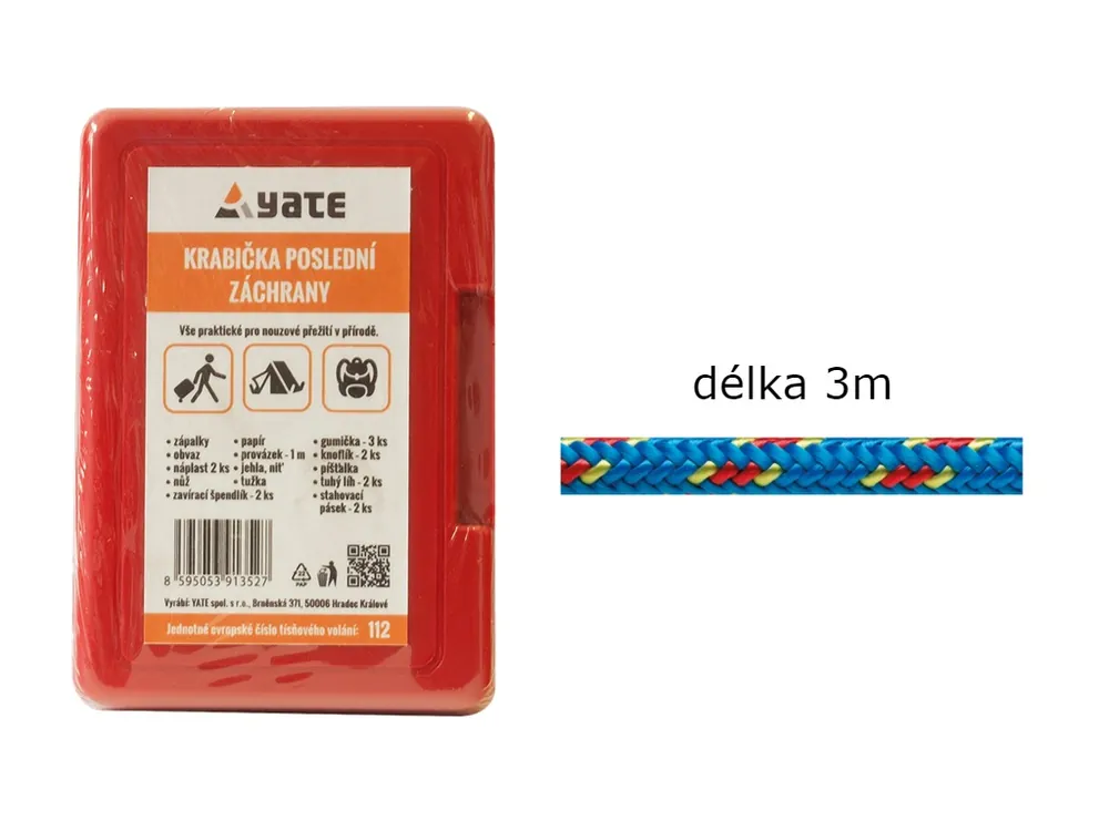 Uzlovačka pro skauty 6mm/3m + (KPZ) Krabička poslední záchrany Odeslání Ihned
