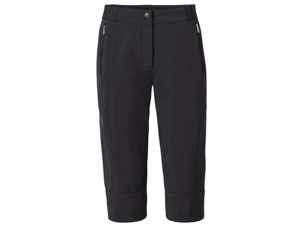 Finální Výprodej Vaude Women‘s Farley Stretch Capri III, black - dámské 3/4 kalhoty