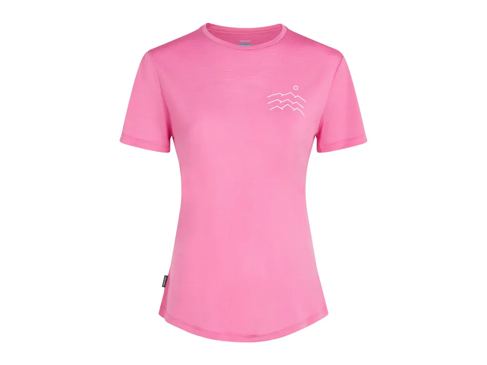 Poslední Šance Icebreaker Wmns Merino 125 Cool-Lite Sphere SS Tee Across the Peaks, Pop