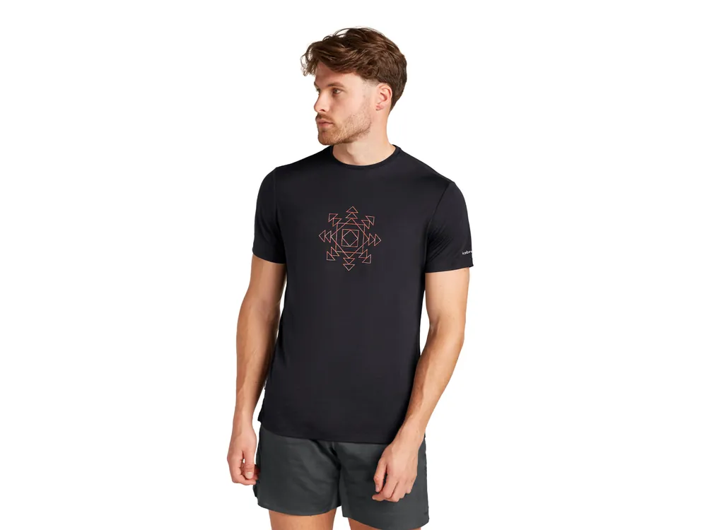 Icebreaker Mens Merino 125 Cool-Lite Sphere SS Tee Fusion, Black Koupit Online