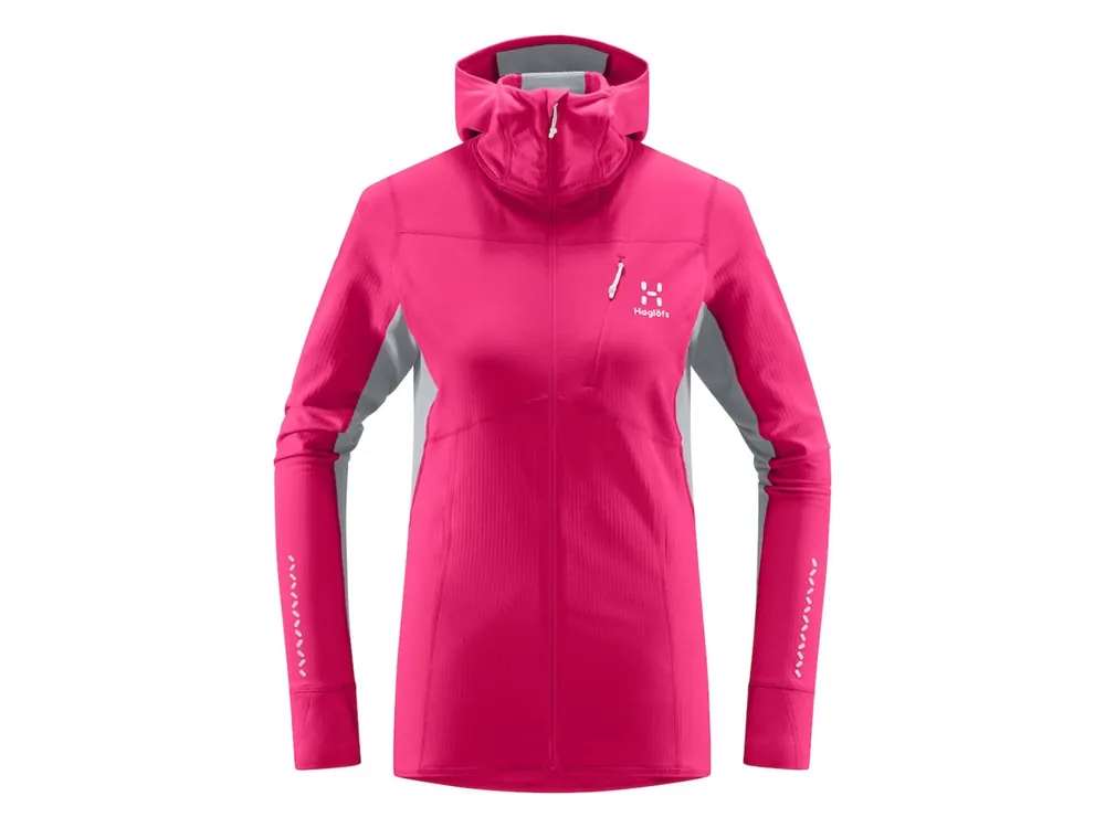 Speciální Cena Haglöfs L.I.M Mid Comp Hood Women, Ultra Pink/Concrete - dámská mikina