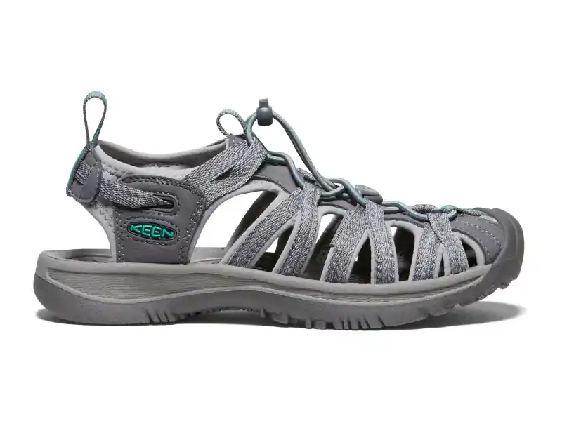Keen Womens Whisper, Medium Grey/Peacock Green - dámské sandály Nakupujte Hned