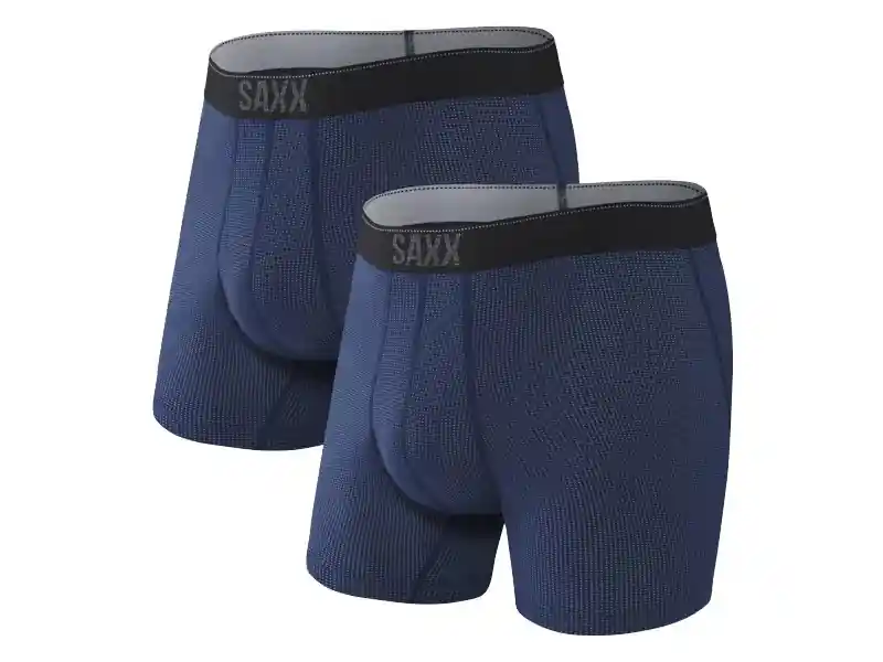 Akce SAXX QUEST Quick DRY Mesh BB FLY 2PK Man, midnight blue II - pánské boxerky