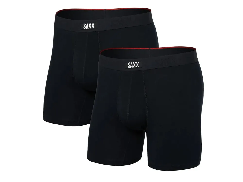 Hit Sezóny SAXX VIBE XTRA Super Soft BB FLY 2PK Man, black - pánské boxerky