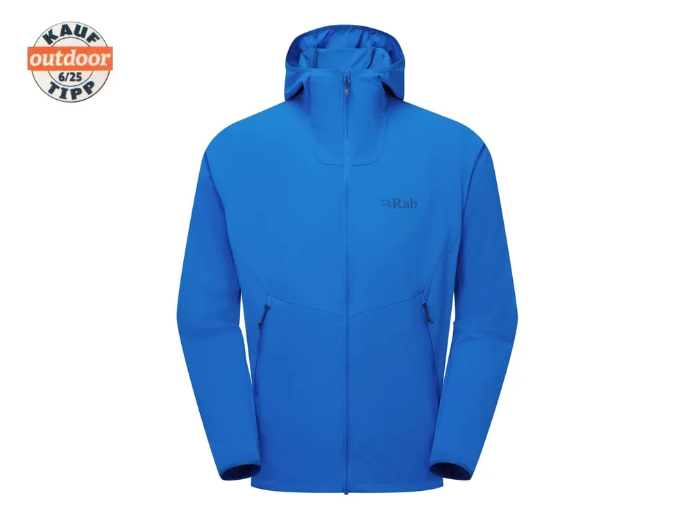 Rab Borealis Hooded Jacket, maya blue - pánská softshellová bunda Speciální Cena