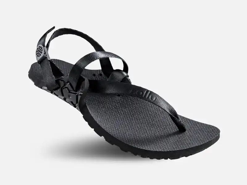 Nejprodávanější Nallu Journey Ecoleather Black - minimalistické barefoot sandály (unisex)