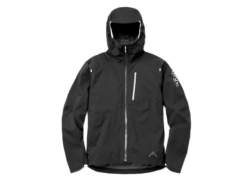 Značkový Rab Downpour Trail Light Jacket, Anthracite - nepromokavá běžecká bunda