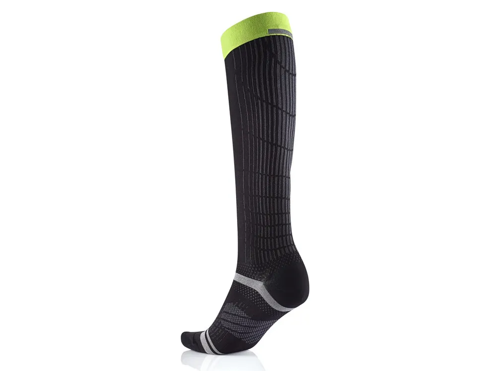 Tovární Cena Sidas Endurance Racing Knee, Black/Yellow - kompresní běžecké podkolenky