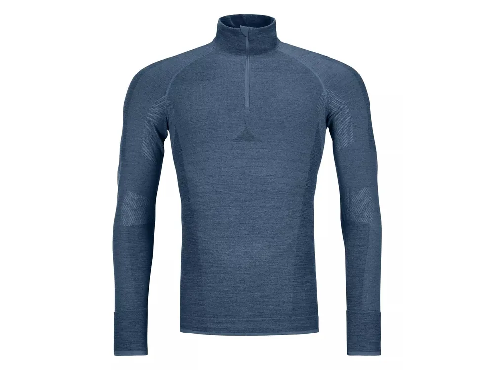 Ortovox 230 Competition Zip Neck Men‘s, Petrol Blue - pánské triko Speciální Cena
