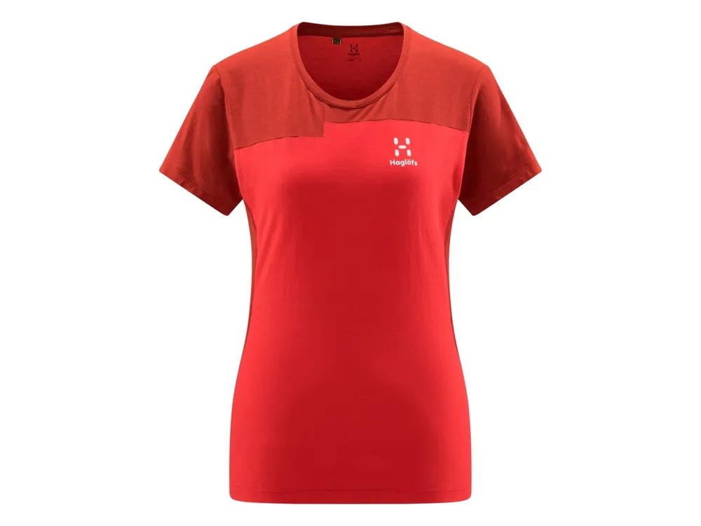 Haglöfs ROC Grip Tee Women, Poppy red/Corrosion - dámské tričko Kup Teď