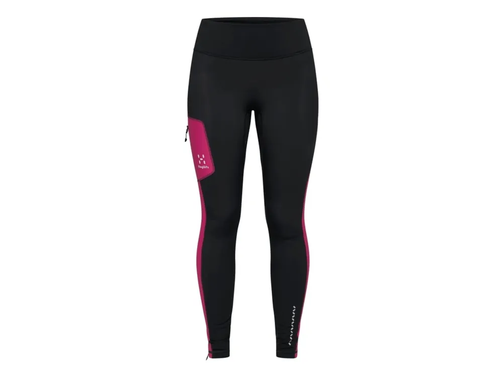 Ověřený Haglöfs L.I.M Winter Tights Women, Magnetite/Ultra Pink - běžecké legíny