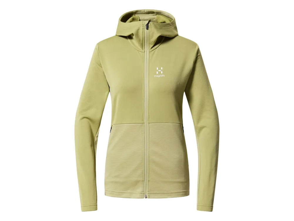 Haglöfs Lark Mid Hood Women, Thyme Green - dámská mikina Sezónní Sleva