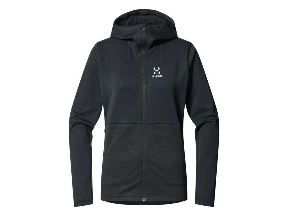 Haglöfs Lark Mid Hood Women, True Black - dámská mikina Akční Nabídka