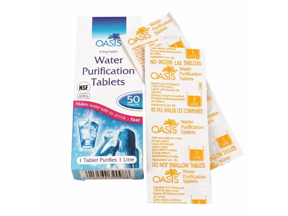 Novinka OASIS (8,5mg NaDCC), 50 Tablet - tablety pro čištění vody