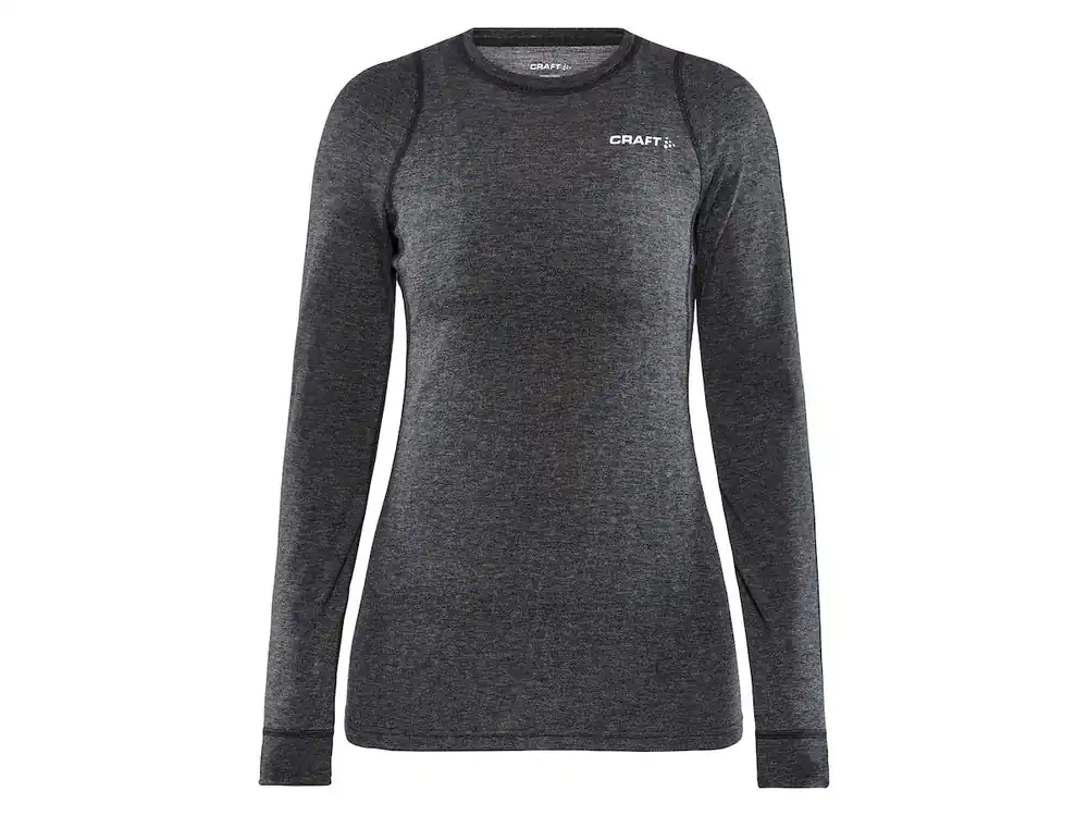 Craft Womens CORE Wool Merino LS Tee, black - dámské funkční triko Dokud Zásoby Vydrží