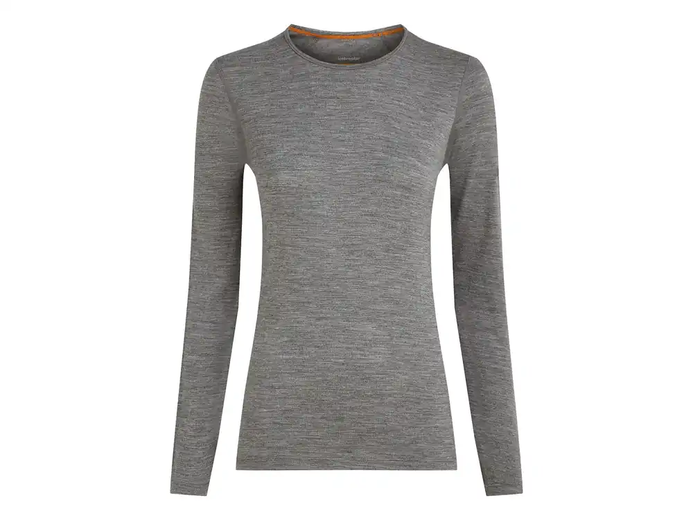 Icebreaker Wmns Merino 200 Oasis LS Crewe, Gritstone Heather Sezónní Sleva