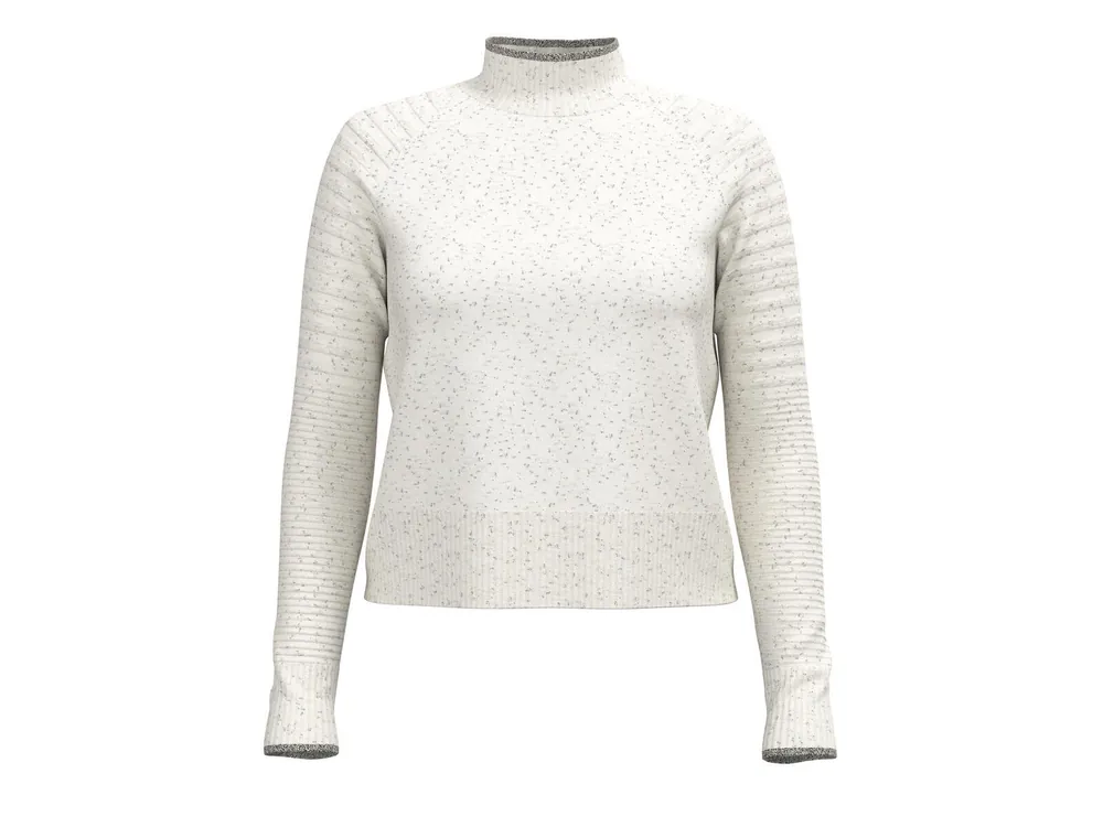 Výhodná Nabídka Smartwool W Edgewood Mock Neck Sweater Everyday, Natural Donegal