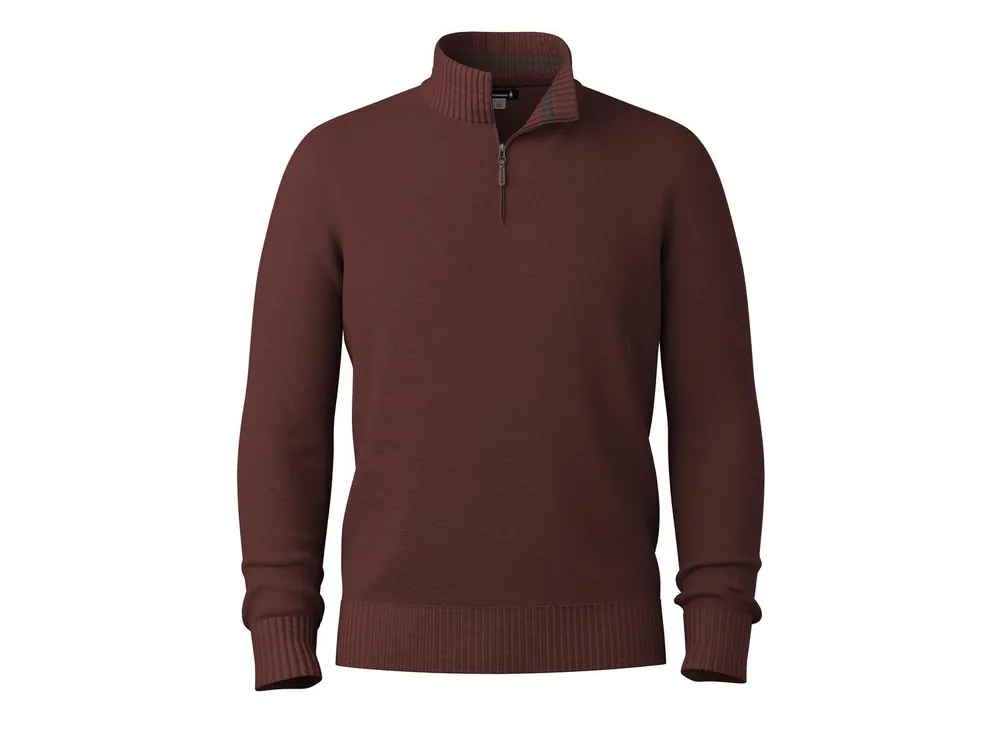 Smartwool M Sparwood 1/4 Zip Sweater, Pecan Brown-Mink - pánský svetr Nejprodávanější