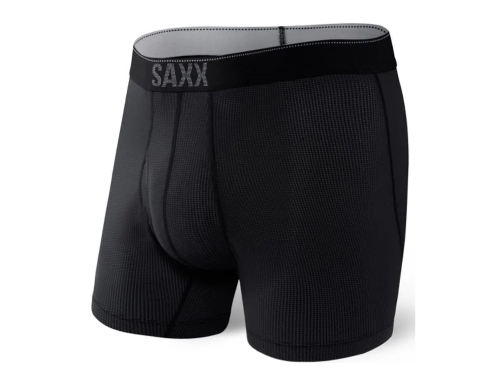 SAXX Quest QDM Boxer Brief Fly, black II - boxerky pánské Omezená Nabídka