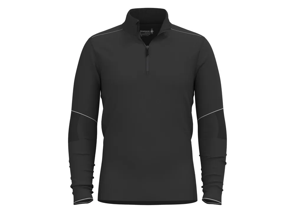 Smartwool M Intraknit Thermal Max Merino BL 1/4 Zip, Black Nová Kolekce