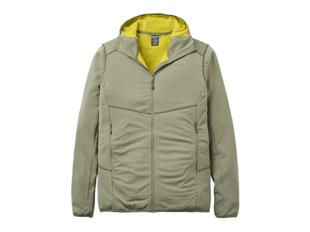 Výprodej Rab Evolute Hoody, light khaki - pánská střední vrstva