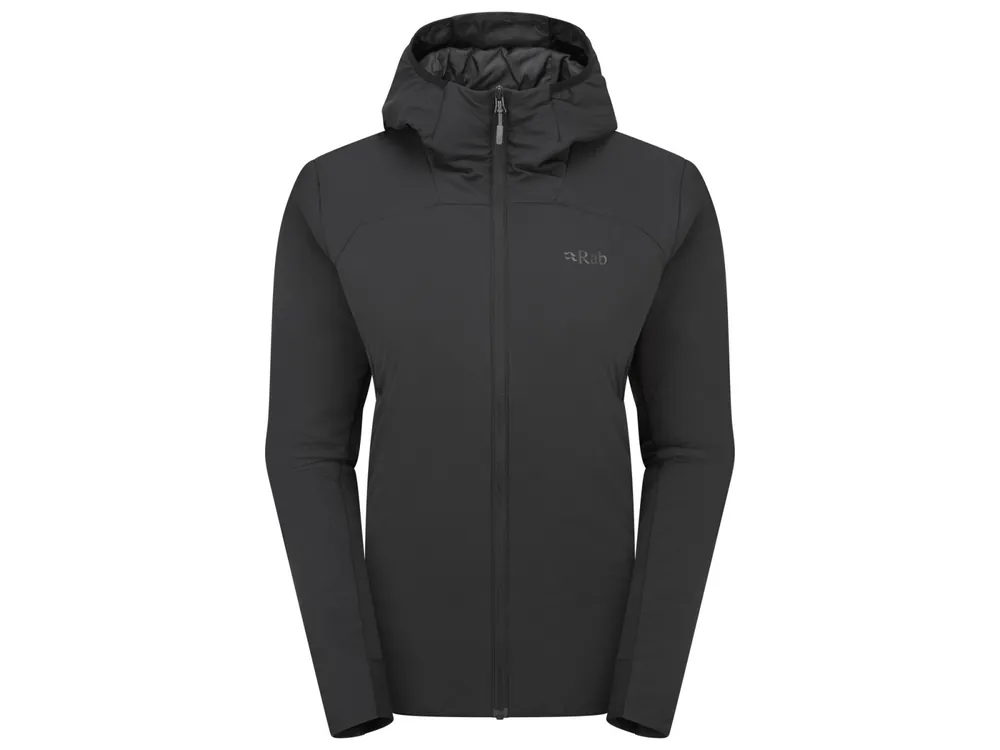 Cenově Výhodný Rab Wmns Xenair Alpine Flex Insulated Jacket, Black - lehká izolační bunda s kapucí