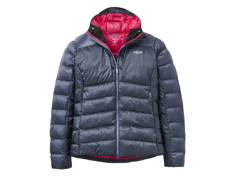 Nejlepší Cena Rab Womens Cirrus Ultra Hoody Jacket, Steel - dámská zimní bunda