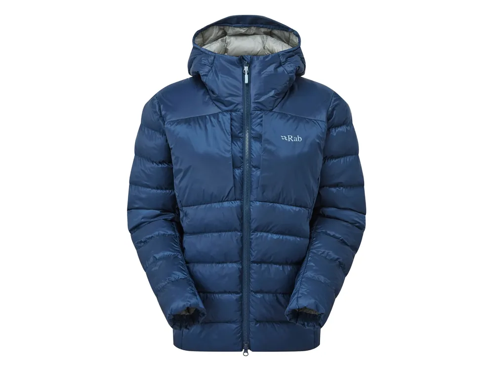 Rab Womens Cirrus Ultra Hoody Jacket, Tempest Blue - dámská zimní bunda Levný
