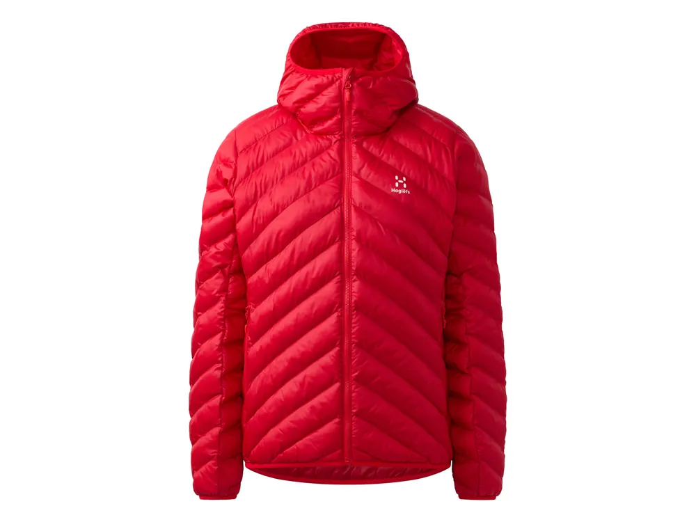Haglöfs Särna Mimic Hood Women, Bright Red - dámská prošívaná bunda Speciální Cena
