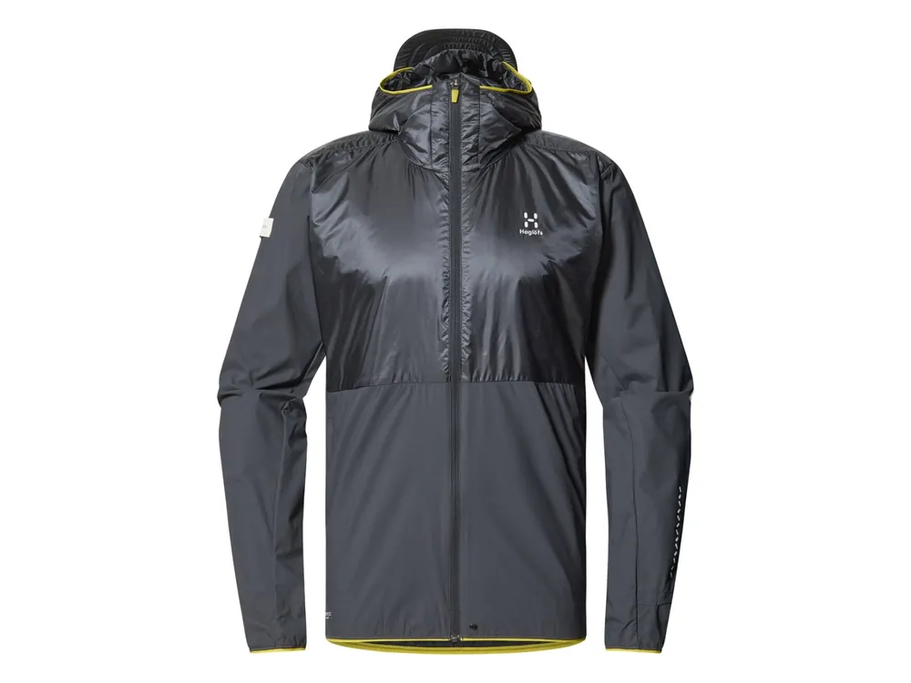Haglöfs L.I.M Tempo Trail Mimic Hood Men, Magnetite - zateplená běžecká bunda Akční Nabídka