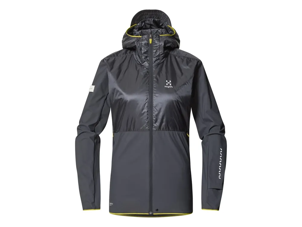 Akční Cena Haglöfs L.I.M Tempo Trail Mimic Hood Women, Magnetite - zateplená běžecká bunda