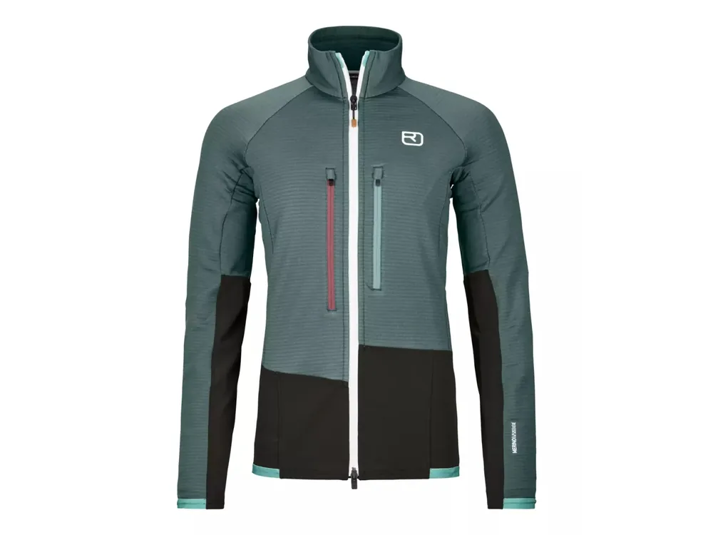Super Cena Ortovox Fleece Rib Jacket Women‘s Dark Arctic Grey - dámská fleece mikina